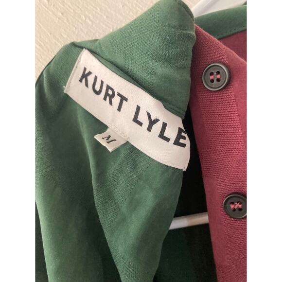 Kurt Lyle Dutchess Duke Colorblock Long Sleeve Maxi Dress Green/Blue/Red Size M - Picture 4 of 9